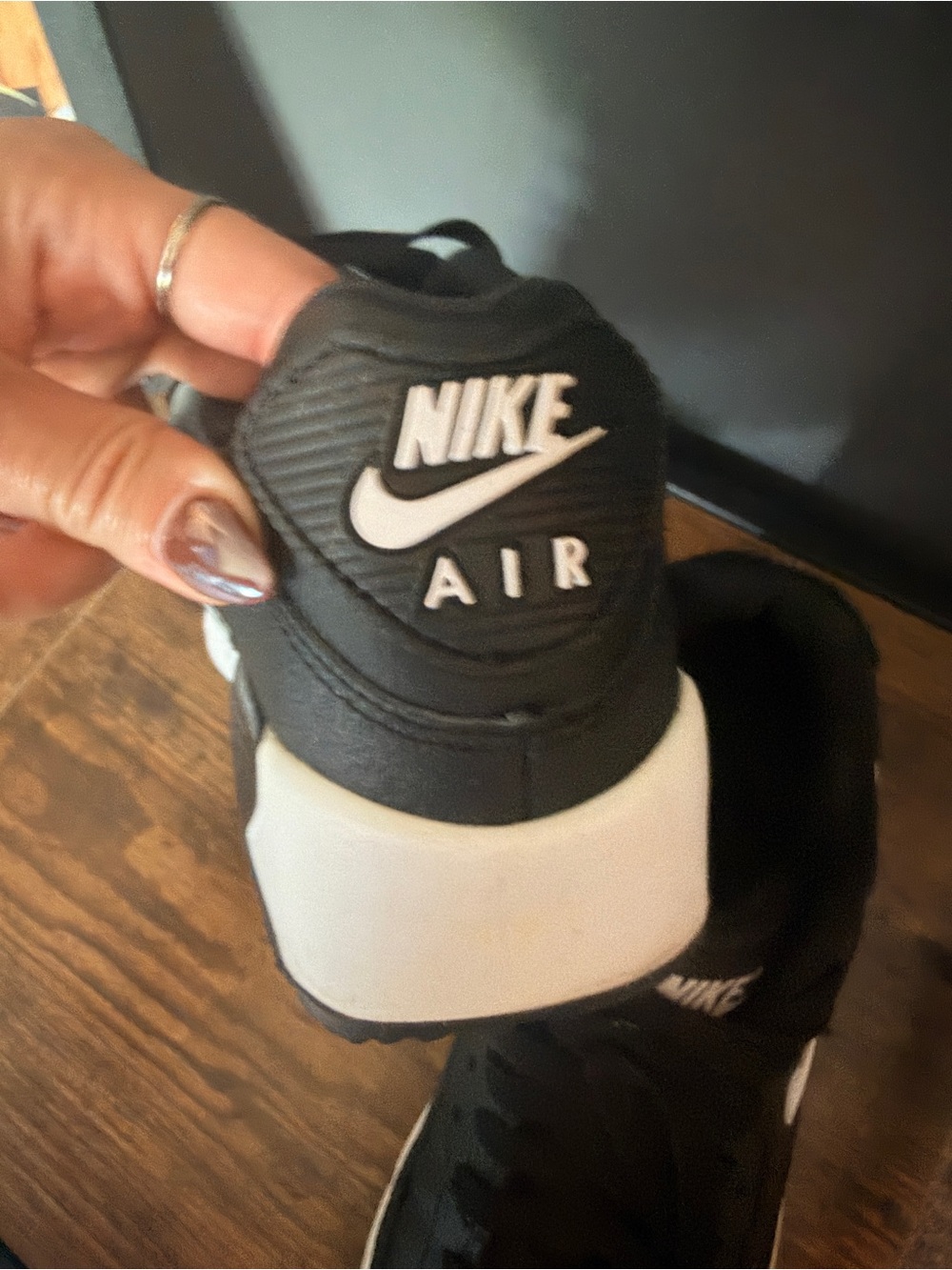 Nike Kids Black and White Air Max Sneakers - Picture 3 of 5